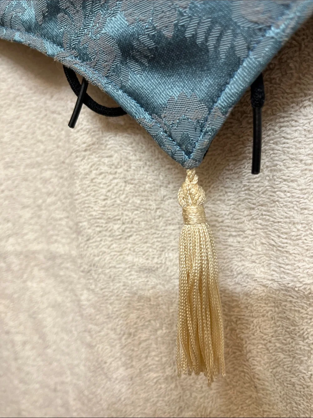 ππππBlue brocade lace-up cropped corset topπππ - Picture 6 of 7